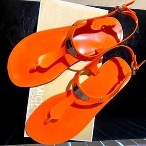Orange Jelly Sandal